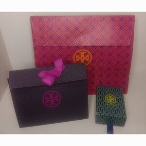 TORY BURCH ENVELOPE GIFT BAGS W/ SMALL BOX & FASHION BELT